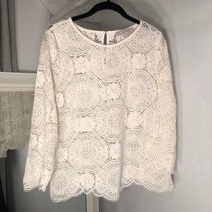 Loft Cream Lace Top